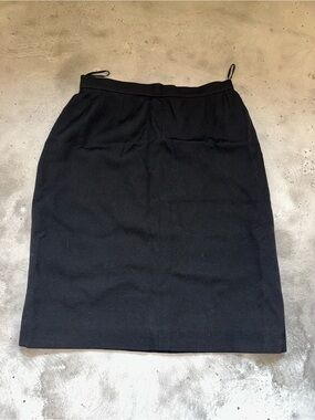 CHANEL Black A-Line Skirt